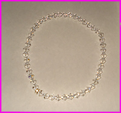 (E) Crystal Anklet Without Heart-